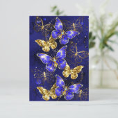 Invitation Composition avec papillons Sapphire (Debout devant)
