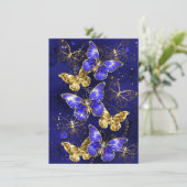 Invitation Composition avec papillons Sapphire (Debout devant)