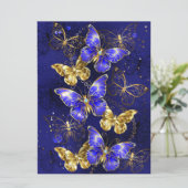 Invitation Composition avec papillons Sapphire (Debout devant)