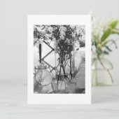 INVITATION "COMPOSITION DE MARIAGE" CARTON D'INVITATION NOIR/ (Debout devant)