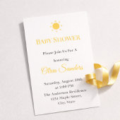 Invitation Composition de soleil doré minimal