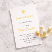 Invitation Composition de soleil doré minimal