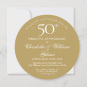 Invitation Composition florale circulaire pour les 50 ans de  (Dos)