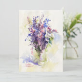 Invitation Composition Florale Douce – Peinte à la Main (Debout devant)