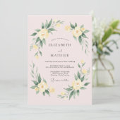 Invitation Composition florale luxuriante de crème pour maria (Debout devant)