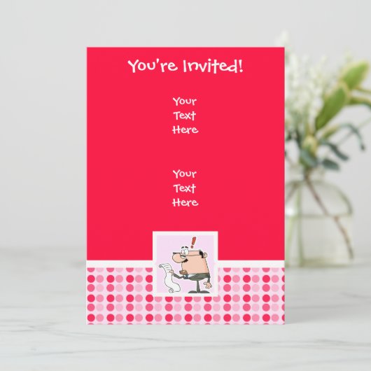 Invitation Comptable Cute (Debout devant)