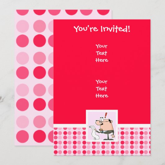 Invitation Comptable Cute (Devant / Derrière)