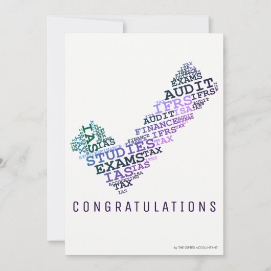 Invitation "Comptable diplômé" (Dos)