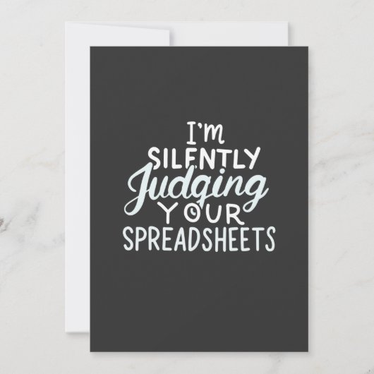 Invitation Comptable Jugement de vos feuilles de calcul (Devant)