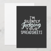 Invitation Comptable Jugement de vos feuilles de calcul (Devant / Derrière)