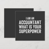 Invitation comptable Qu'est-ce que votre superpuissance (Devant / Derrière)