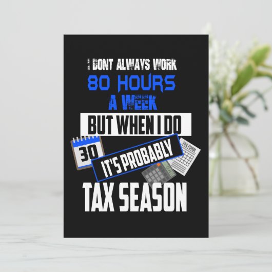 Invitation Comptables de 80 Heures pour la saison fiscale (Debout devant)