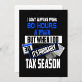 Invitation Comptables de 80 Heures pour la saison fiscale (Devant / Derrière)