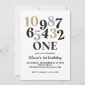 Invitation Compte à rebours de la veille du Nouvel An Premier (Devant)