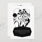 Invitation Compte à rebours du Nouvel An (Devant / Derrière)