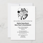 Invitation Compte à rebours du Nouvel An (Dos)