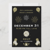 Invitation Compte à rebours du Nouvel An Eve Karaoke (Dos)