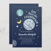 Invitation Compte à rebours Espace moderne Espace extra-galax (Devant / Derrière)