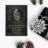Compte à rebours Fête du Nouvel An Noir et Or