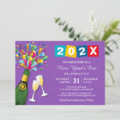 Invitation Compte à rebours La fête de la veille du Nouvel An (Debout devant)