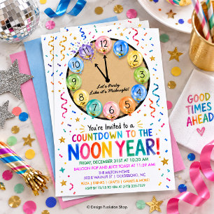 Invitation Compte à rebours pour la fête des enfants du Nouve