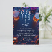 Invitation Compter sur les boissons Confetti fête de la Révei (Debout devant)