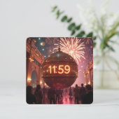 Invitation Compteur pour la fête du Nouvel An (Debout devant)