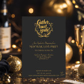 Invitation Compteur pour la Saint-Sylvestre Élégant Charbon e