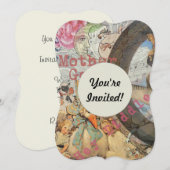 Invitation Comptine de Mère l'Oie Conte de Fées (Devant / Derrière)