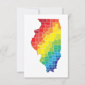 Invitation comtés de couleur de l'illinois (Devant)