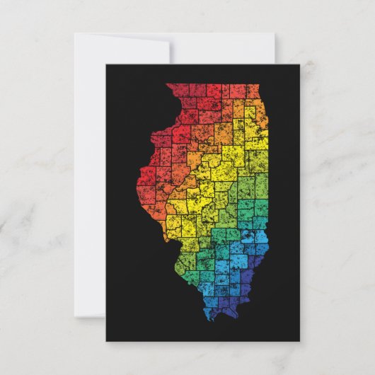 Invitation comtés de couleur de l'illinois (Devant)