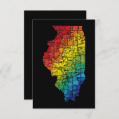 Invitation comtés de couleur de l'illinois (Devant / Derrière)
