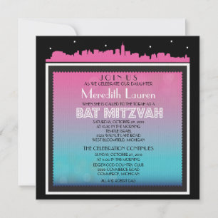 Invitation CONCENTRÉ SUR L'Invitation D'UN Bat mitzvah DE BRO