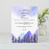 Invitation Concept de mariage d'hiver Forêt À feuillage persi (Debout devant)