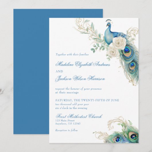 Invitation Concepteur de monogramme de blason de mariage à l' (Devant / Derrière)