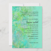 Invitation Conception abstraite bat mitzvah en Aqua (Devant)