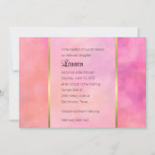 Invitation Conception Abstraite de Bat Mitzvah en Rose (Devant)