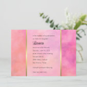 Invitation Conception Abstraite de Bat Mitzvah en Rose (Debout devant)
