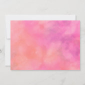 Invitation Conception Abstraite de Bat Mitzvah en Rose (Dos)