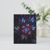 Invitation Conception Abstraite des fleurs fractales. (Debout devant)