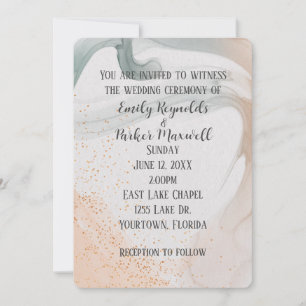 Invitation Conception Abstraite Douce Neutre