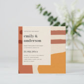 INVITATION CONCEPTION ABSTRAITE MODERNE DE LA TERRACOTTA (Debout devant)