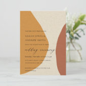 INVITATION CONCEPTION ABSTRAITE MODERNE DE LA TERRACOTTA (Debout devant)