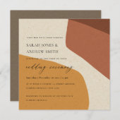 INVITATION CONCEPTION ABSTRAITE MODERNE DE LA TERRACOTTA (Devant / Derrière)