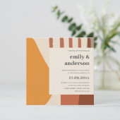 INVITATION CONCEPTION ABSTRAITE MODERNE DE LA TERRACOTTA (Debout devant)