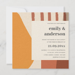 INVITATION CONCEPTION ABSTRAITE MODERNE DE LA TERRACOTTA