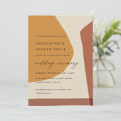 INVITATION CONCEPTION ABSTRAITE MODERNE DE LA TERRACOTTA (Debout devant)