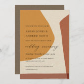 INVITATION CONCEPTION ABSTRAITE MODERNE DE LA TERRACOTTA (Devant / Derrière)