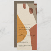 INVITATION CONCEPTION ABSTRAITE MODERNE DE LA TERRACOTTA (Devant / Derrière)