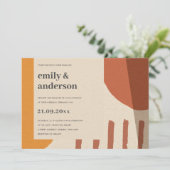 INVITATION CONCEPTION ABSTRAITE MODERNE DE LA TERRACOTTA (Debout devant)